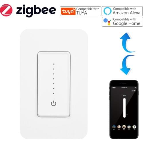 Wifi Smart Dimmer Switch Fan Speed Controller Compatible with Alexa Google Home with Remote Control Single-Pole Neutral Wire