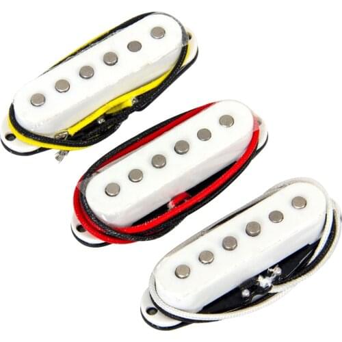 Belcat Vintage Single Coil Pickup Black White for Electric Guitar Parts Accessories Alnico 5 Neck Middle Bridge Set