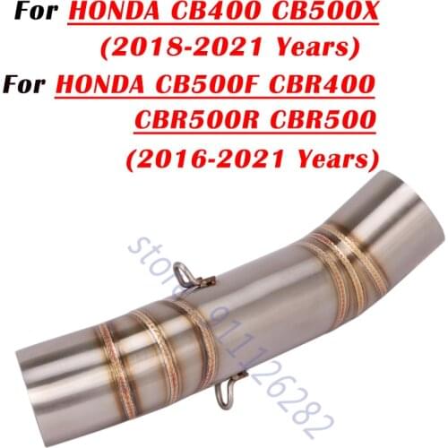 Slip On For Honda CBR500 CBR500R CB500F CB500X CB400 CBR400 2016 - 2020 Motorcycle Exhaust Modified Middle Connection Link Pipe