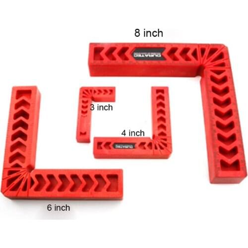 DURATEC 3" 4" 6" 8" 90 Degree Right Angle Clamp L-Shaped Fixed Tool Locator Ruler Clamping Woodworking Tools Scribing Aid