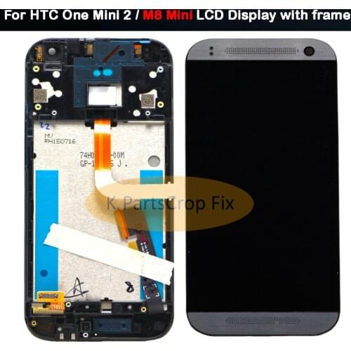 100% Tested 4.5" For HTC One Mini 2 M8 Mini LCD Touch Screen with Frame For HTC One Mini 2 M8 Mini Display Digitizer Assembly