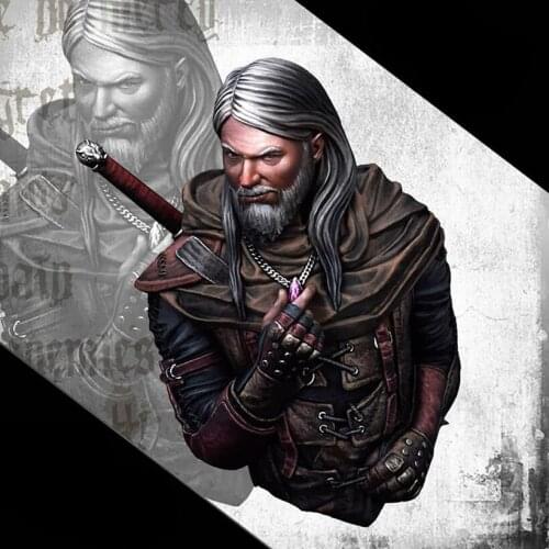 1/12 ancient warror man officer bust Resin figure Model kits Miniature gk Unassembly Unpainted