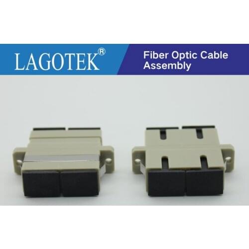 100PCS SC UPC Duplex Mulit-mode Fiber optic Adapter SC Optical fiber coupler SC UPC Fiber flange SC connector Free shipping