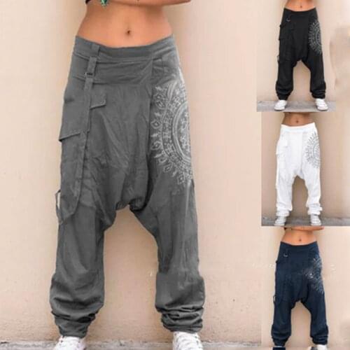 2020 Retro Medieval Costume Pirate Viking Harem Pants Joggers Samurai Vintage Pants Hip Hop Streetwear Hakama Leisure Halloween