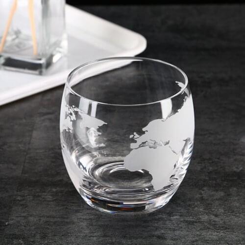 300ml Globe Sheaped Whisky Glass Home Bar Supplies Wine Whiskey Container Water Drinking Mug