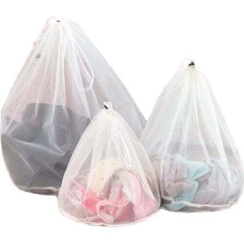 45PCS / LOT Mesh Bra Underwear Luandry Drawstring Bag Large Capacity Mesh Bag Household Cleaning Washing Bags 3 Sizes