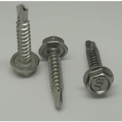 410 stainless steel External hex head self-tapping drilling screws Cut-off Slotted M4.2 M4.8 M5.2 M6.3 screws without washer