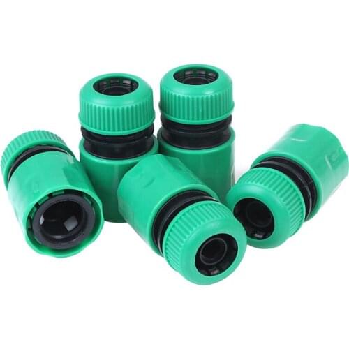 5Pcs 1/2 "Green Hose Joint Coupling Connector For Garden Irrigation Balcony Flowers Garden Water Connector