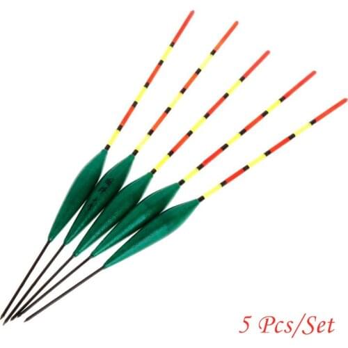 5 Pcs/Set Fishing Float Buoy Fluorescent Tail Ice Fishing Winter Carp Tackle Barr Wood Luminous Accessories Fishing Tackle