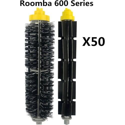 50set washable Accessories Side brush For irobot Roomba 600 Series620 625 630 640 650 660 670 Robotic Vacuum Cleaner Spare Part