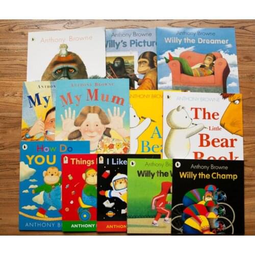 6-12 year12book/set Children English story book Eric carle Anthony Browne series English picture book Children early education