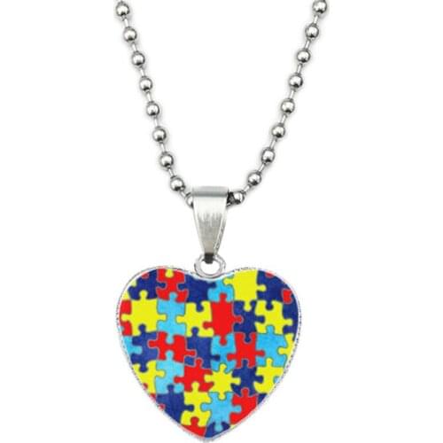 Autism necklaces 27 styles popular love gift for famliy and friends autism cage pendants N70