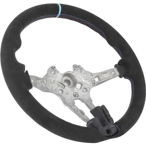 Car accessories steering wheel Upgrade for M Performance Full Suede Steering Wheel Blue Stripe Fit for F20 F22 F30 F32 M2 M3