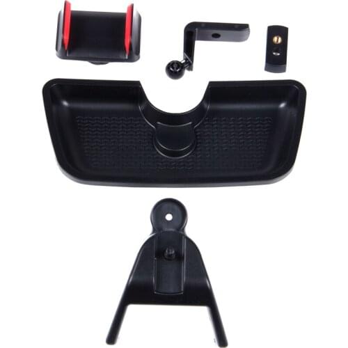 Black ABS Cell Mobile Phone Ipad Holder Car GPS Bracket Dash Mount Holder Storage Organizer Box for Jeep Wrangler JK 2012-2017