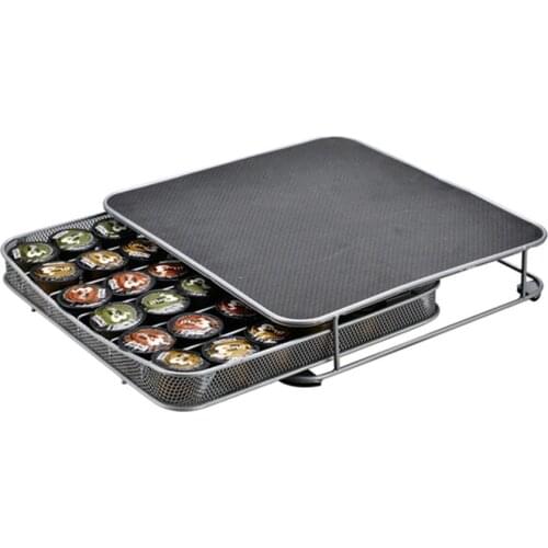 Coffee Pod Holder Storage Drawer Rack Coffee Capsules Organizer 36Pcs Dolce Gusto Capsules Storage Rack Coffee Machine Base