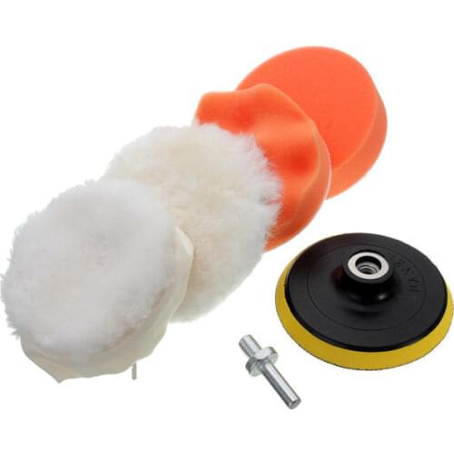 Drillpro 6pcs 4 Inch High Gross Car Polisher Polishing Polish Buffer Clean Waxing Pads Set