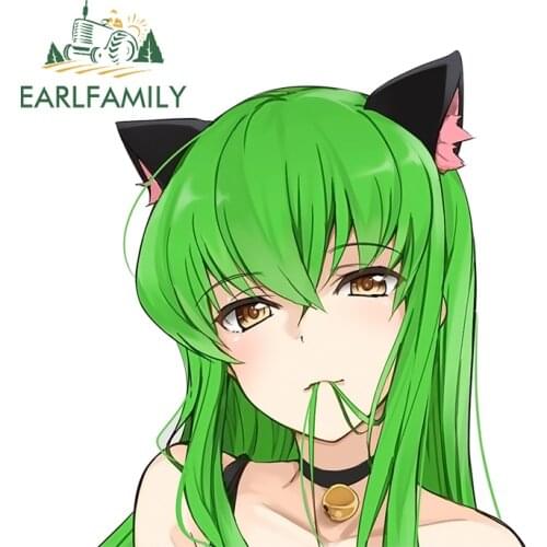 EARLFAMILY 13cm x 11.2cm for C.C.Code Geass Anime RV Windshield Cartoon Decal Refrigerator Car Stickers Refrigerator Decoration
