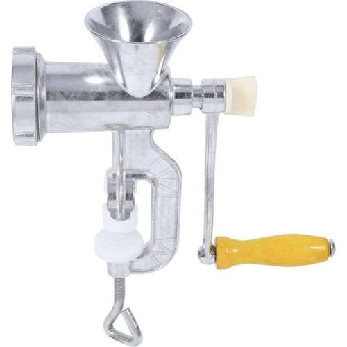 Food Chopper Aluminium Alloy Hand Operate Manual Meat Grinder Sausage Beef Mincer Table Home Kitchen Tool Home Appliances