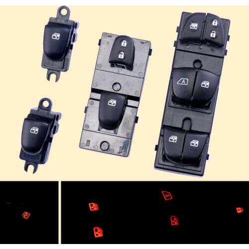 For Nissan Qashqai J11/Altima/Sylphy/Tiida/X-Trail Auto Electric Power Window Switch Button with LED Orange Backlight