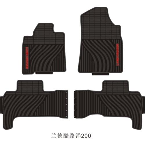 Custom Car Floor Mats for Toyota Land Cruiser LC200 LC100 Prado No Odor Front and Rear Carpets Waterproof Rubber