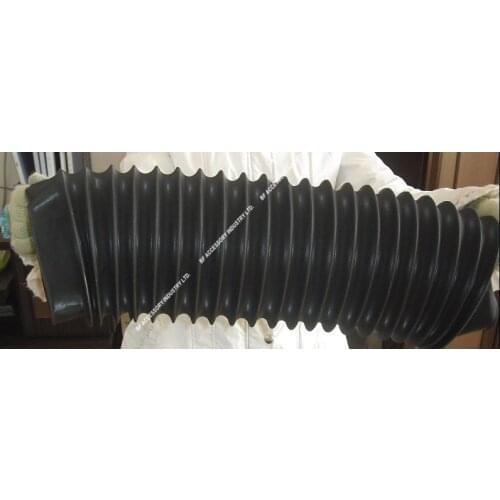 Round protective bellows cover for 32mm ball screws,bellows ID 55mm; Flange :ID 55mm and OD 100mm;max length: 900mm ( no holes)