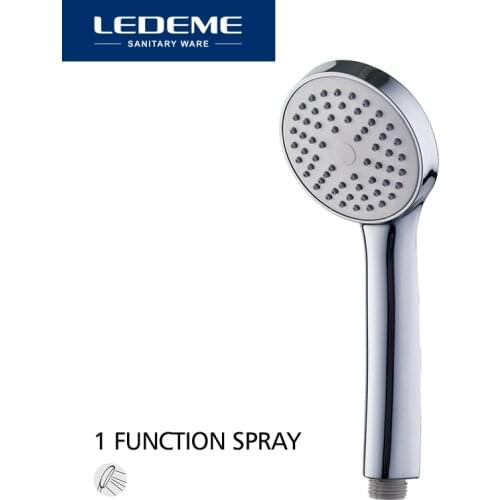 LEDEME Shower Head ABS Plastic Chrome Bathroom Bath Shower Water Saving Round Shape Classic Hand Hold Shower Head Nozzle L11
