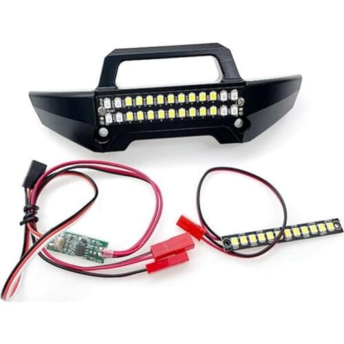 Metal Bumper with Front & Rear Led Light Bar for TRAXXAS 1/10 MAXX RC Car Upgrade Parts Accessories