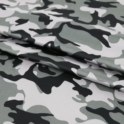 Meter Fashion Camouflage Fabric Design Soft Crepe Charmeuse Satin For Dress Gown Scarf