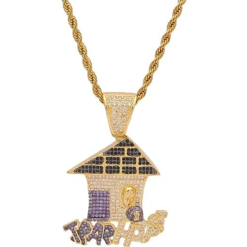 Hip Hop Men Traphousependant In Crystal