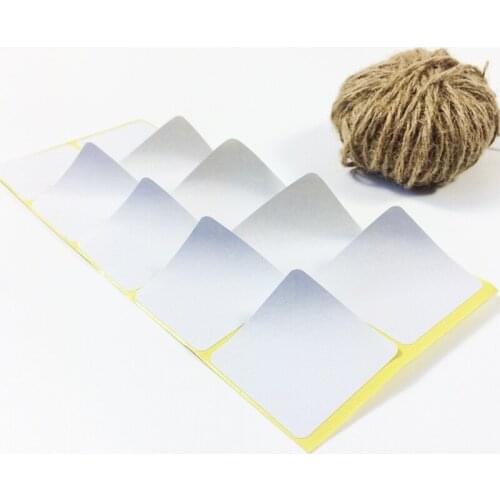 100pcs/pack Square White Blank Seal Sticker Biscuit Bag Decoration Sealing Stickers For DIY Making