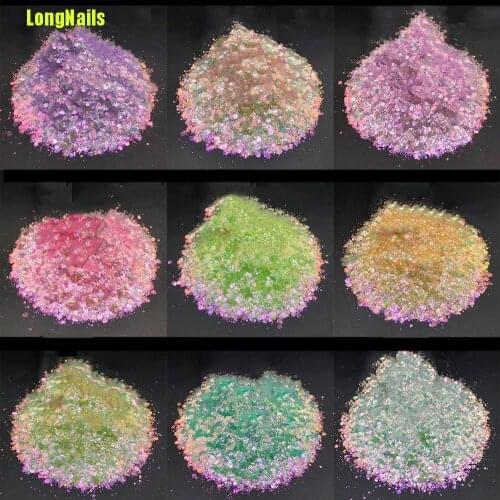 50g/Bag Fallen Angles Iridescent Glitter Chunky 0.2-3Mixed Rainbow Fancy Filler Longtips Craft Sequins Nail Chunkyglitters MD177