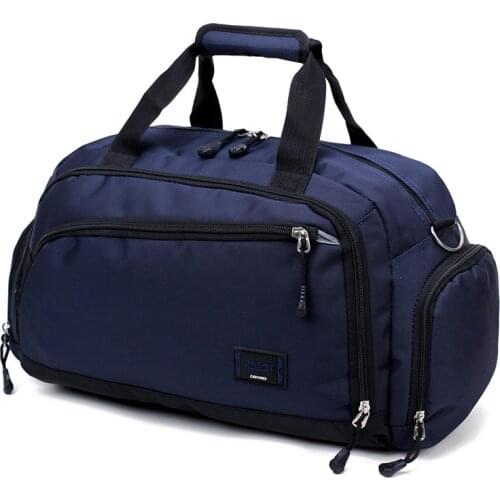 Large Capacity Men Nylon Single-Shoulder Travel Bag Adjustable Waterproof Hanging Suitcase Handbag Totes for Business Sports