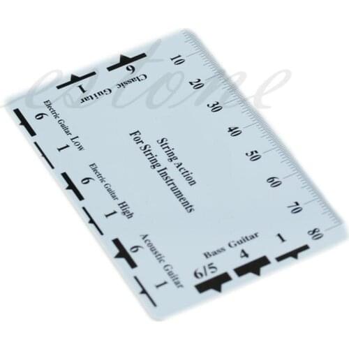New Guitar Bass Fritz Ruler String Pitch Ruler Action Ruler Card Vernier Caliper