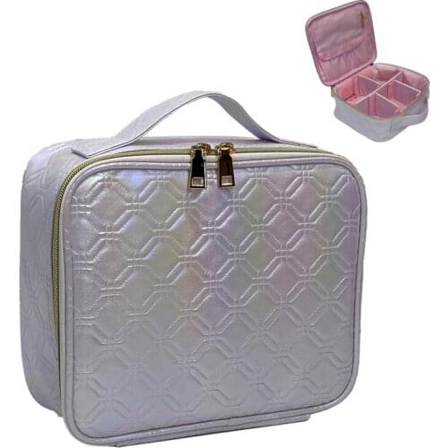 2021 New Cosmetic Bag Large Capacity Travel Waterproof PU Leather Beauty Tattoo Makeup Case
