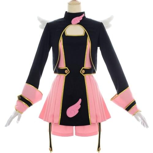 New Cardcaptor Sakura Cosplay Costume Kinomoto Sakura Cosplay Dress w/Wings Halloween Adult Costumes for Women S-XL