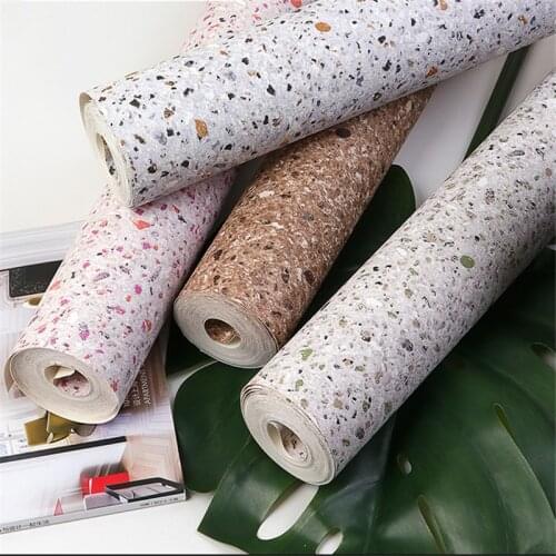 New Nordic style ins industrial wind wallpaper bedroom living room modern minimalist fashion gravel sandstone terrazzo wallpaper