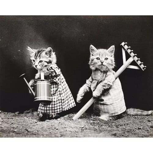 Beibehang Custom wallpaper European creative retro cat background mural home decoration living room bedroom mural 3d wallpaper