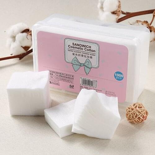 1000Pcs/Set Disposable Makeup Cotton Wipes Soft Makeup Remover Pads Ultrathin Facial Cleansing Paper Wipe Make Up Tool TSLM1