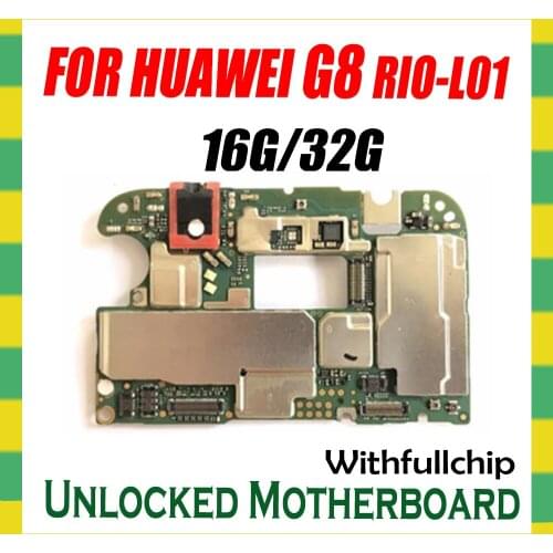 Unlocked For HUAWEI G8 Motherboard For HUAWEI G8 Original Logic Board With Android System 16GB 32GB Full Working