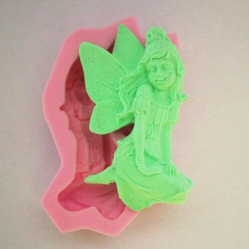 Fairy angel fondant cake molds soap chocolate mould for the kitchen baking FM232