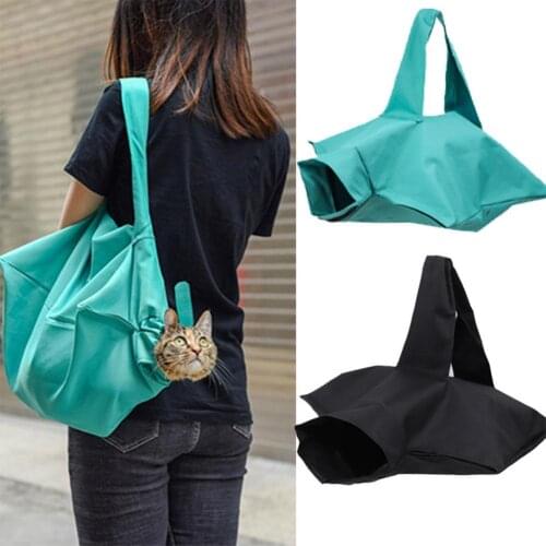 Outdoor Pet Sling Carrier Pet Carrier Bag Puppy Kitten Carrier Hands Free Cat Shower Bathing Net Bag Cat Shoulder Bag For Travel