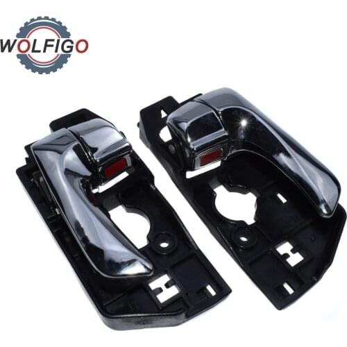 WOLFIGO New Set of 2pcs Door Handles Rear Driver & Passenger Side Chrome For Hyundai Sonata 2009 2010 836103K530CR