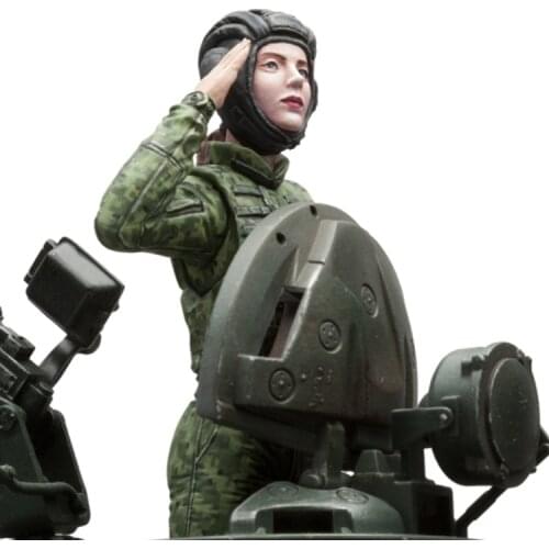 1/16 Russia Female Tank Commander II Resin kit Figure soldiers GK Military theme of WWII, Unassembled and unpainted kit