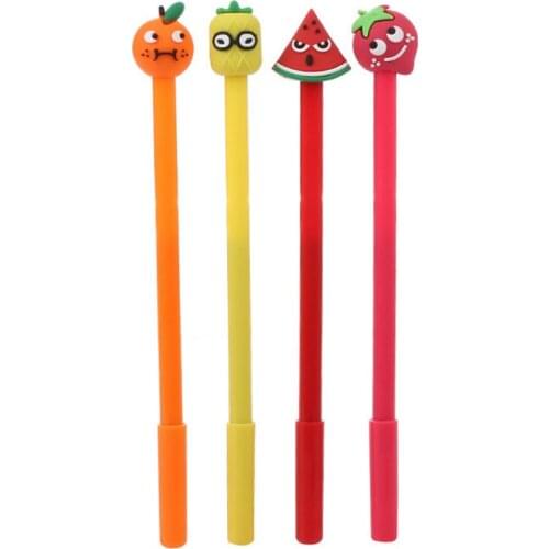 1pcs Kawaii 4style Fruit Ballpoint Pen Stationery Ballpen 0.5mm Blue Black Ink Office & School Supplies