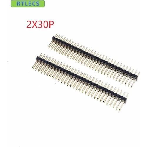 1000pcs 2x15 P 30 pin 1.27mm Pitch Pin Header male dual row Male straight gold flash Rohs Reach double rows pitch 1.27