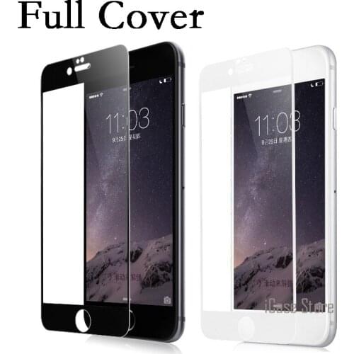 2.5D 9H Full Cover Screen Protector Tempered Glass For iPhone 7 7plus 6s 6 Plus Colorful Protective Explosion Proof Film