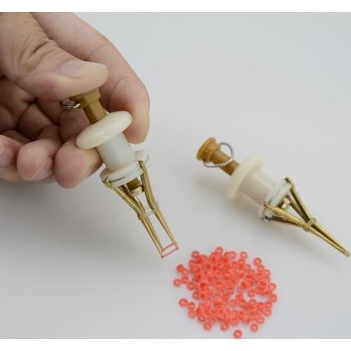 2pcs Carp Fishing Pellet Bander Tool Fishing Baiting Tool for Fishing Accessories include Rubber Bands