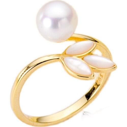 2021 Classic Rings Resizable Design Rings Base 925 Silver Pearl Rings Settings Women DIY Pearl Rings Accessory No Pearl