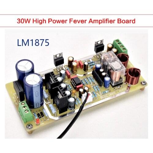 30W High Power Fever Amplifier Board DIY AC12-28V SK18752 Power Amplifier with Op Amp Preamp and Compatible with LM1875 Chip