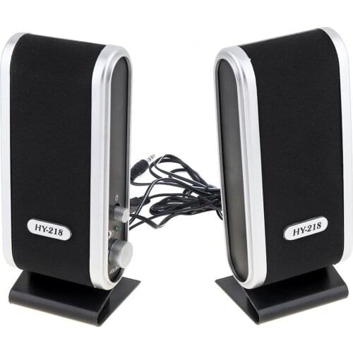 4PCS Usb2.0 6w Wired Usb Power Speakers Stereo 3.5mm Audio Jack For Pc Laptop Computer Mac Mini Plastic Headphones Microphone